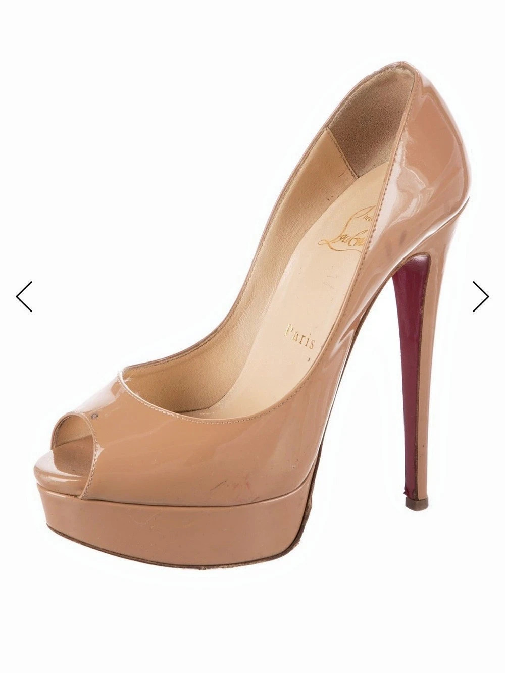 Christian Louboutin New Very Prive 120 Patent Peep-Toe Pump Pumps